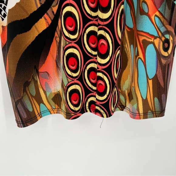 Frank Lyman Design Butterfly and Peacock Feather‎ Print Summer Dress US6 y2k - Picture 12 of 14